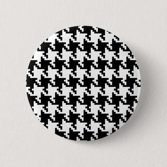 Houndstooth Pied-de-Poule Mönstra Mod Knapp (Framsida)