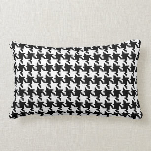 Houndstooth Pied-de-Poule Mönstra Mod Lumbarkudde