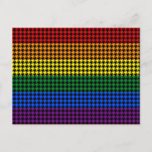 Houndstooth-Pride på en svart bakgrund Vykort