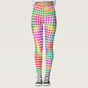 Houndstooth Psychedelic Mönster Leggings