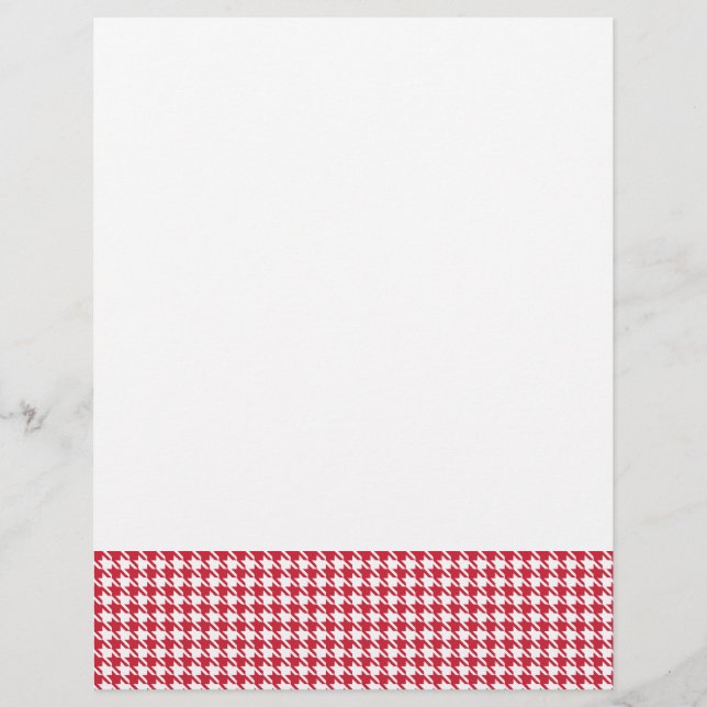 Houndstooth Red and White (Framsida)