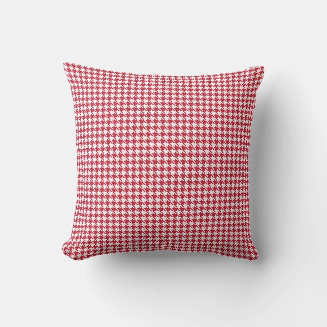 Houndstooth Red and White Kudde (Framsida)