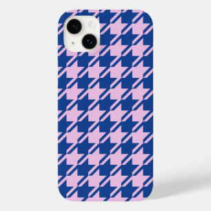 Houndstooth Rosa+Blue Mönster