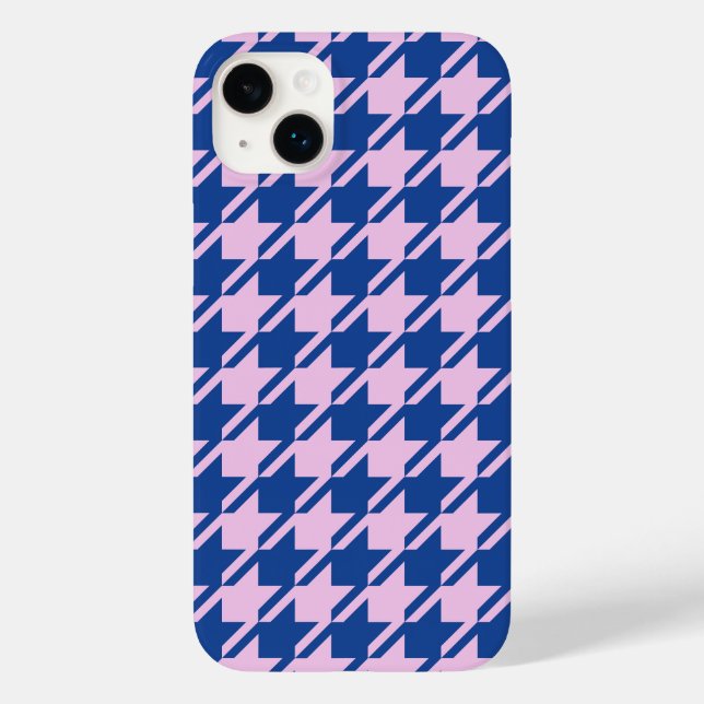 Houndstooth Rosa+Blue Mönster (Baksida)