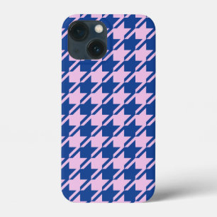 Houndstooth Rosa+Blue Mönster