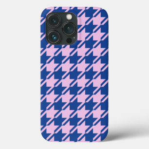 Houndstooth Rosa+Blue Mönster