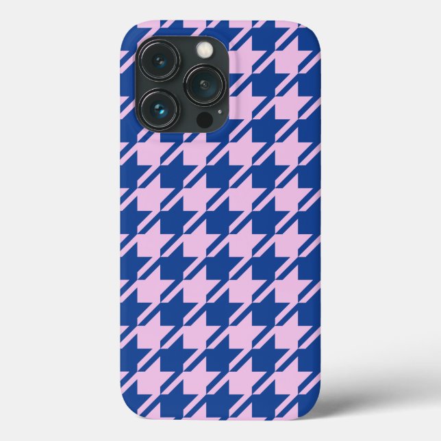 Houndstooth Rosa+Blue Mönster (Baksida)