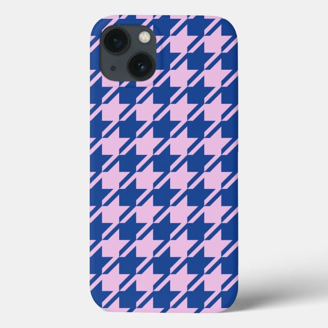 Houndstooth Rosa+Blue Mönster (Baksida)