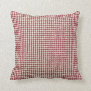 Houndstooth rött mönster kudde