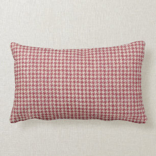 Houndstooth rött mönster lumbarkudde