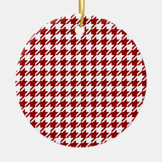 HoundsTooth Samba Sultry Red jul Ornament (Framsidan)