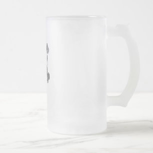 Houndstooth skalle frostat ölglas