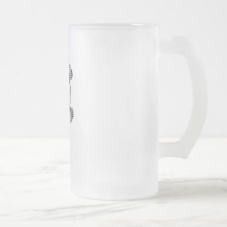 Houndstooth skalle frostat ölglas