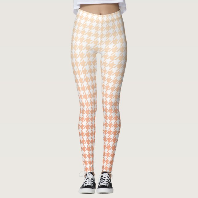 Houndstooth Skin Tone Gradient Mönster Leggings (Framsida)
