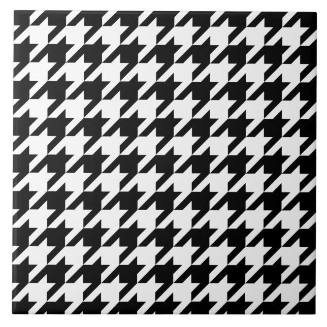 Houndstooth - skräddarsy bakgrundsfärg kakelplatta (Framsidan)