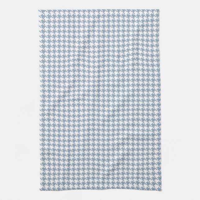 Houndstooth Slate and White Kökshandduk (Vertikal)