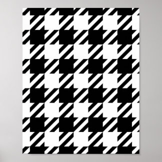 Houndstooth svart och vitt poster