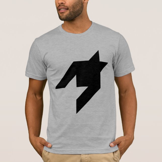 Houndstooth (svart) tee (Framsida)