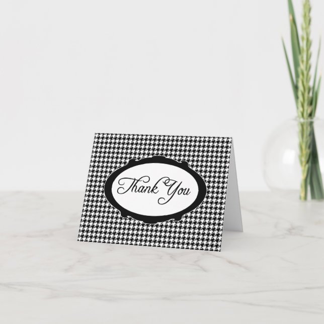 Houndstooth Tack Notecard Kort (Framsida)