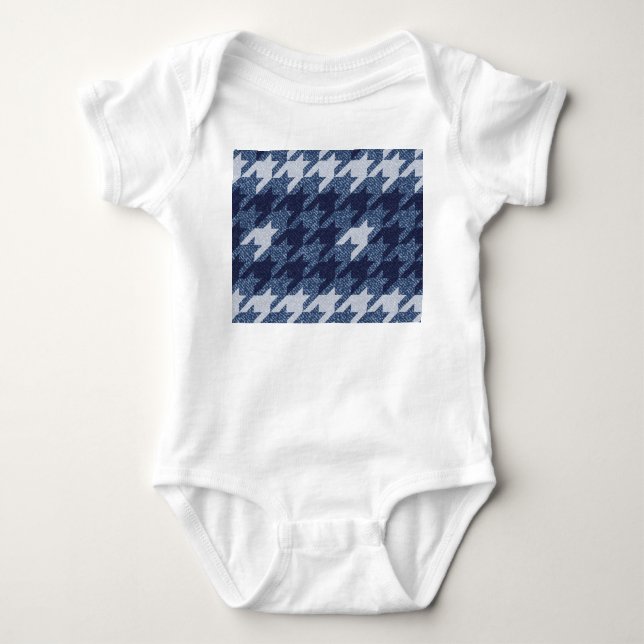 Houndstooth Tartan Jeans Background Design T Shirt (Framsida)