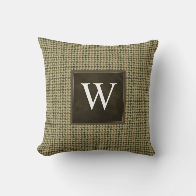 Houndstooth Tweed Personlig Kudde (Framsida)