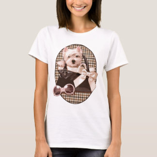 Houndstooth Westie valp Tee Shirt