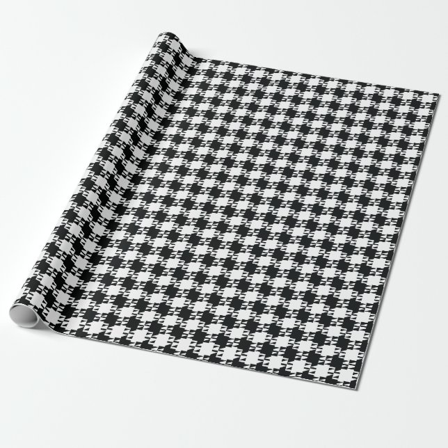 Houndstooth Wrapping Papper Presentpapper (Utrullad)