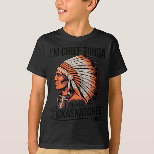 Höuptling tunga från lickasnatchee stammen smutsig t shirt (Framsida)
