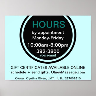 HOURS-poster på framsidan Poster