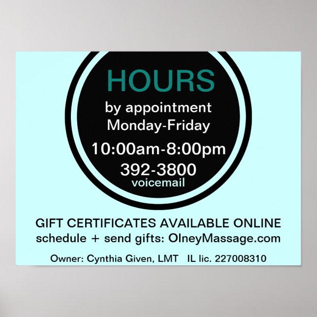 HOURS-poster på framsidan Poster (Framsidan)