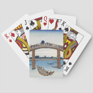 Housai-berget Fuji från lägre Manar Casinokort