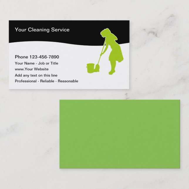 House And Office Cleaning Business Cards Visitkort (Fram/baksida)