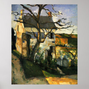 House and Träd - Paul Cezanne - c1873 Poster