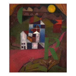 House at Roadside, Villa R av Paul Klee Fototryck