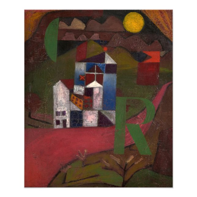 House at Roadside, Villa R av Paul Klee Fototryck (Framsidan)