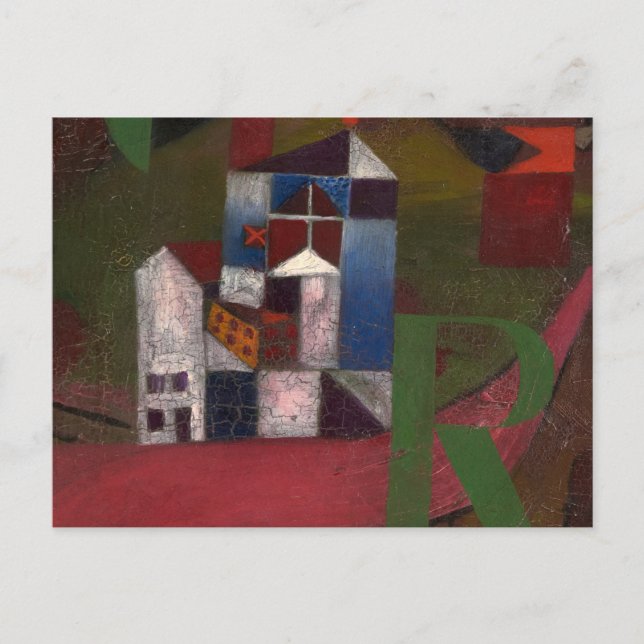 House at Roadside, Villa R av Paul Klee Vykort (Framsida)
