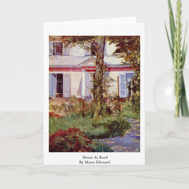 House at Rueil by Manet Edouard Kort (Framsida)