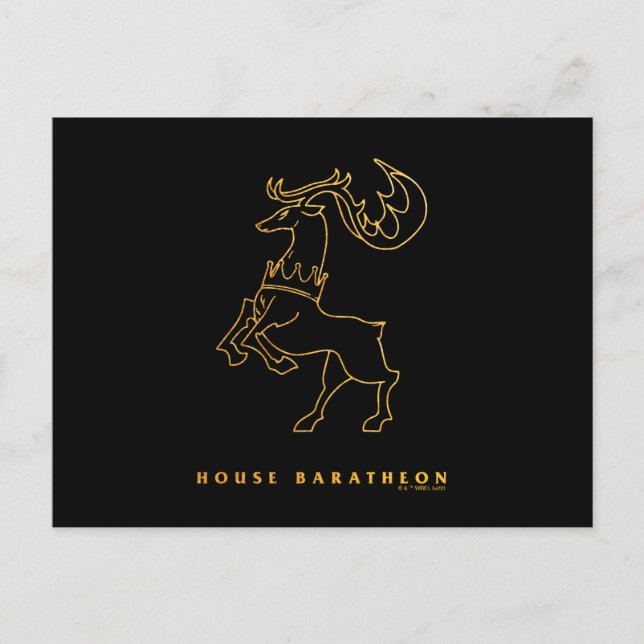 House Baratheon Icon Vykort (Framsida)