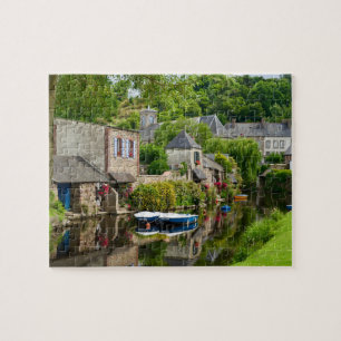 House Boat Refltions Brittany Frankrike Travel Pussel