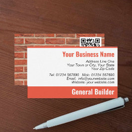 House Builder Bricks Mönster med QR-kod Visitkort