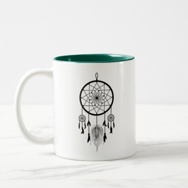 House Centipede Dream Catcher Två-Tonad Mugg (Vänster)