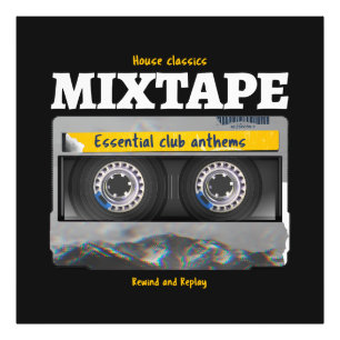 House Classics Mixtape Klubb Anthems Fototryck