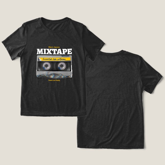 House Classics Mixtape Klubb Anthems T Shirt (Design fram och bak)