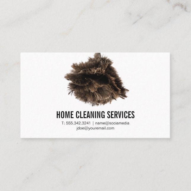 House Cleaner | Duster Visitkort (Framsida)