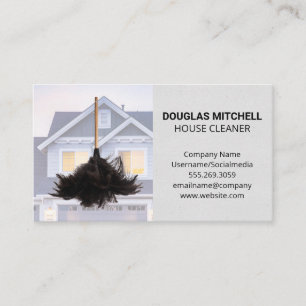 House Cleaner Hemmet Feather Duster Visitkort