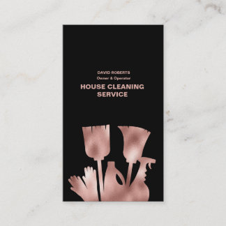 House Cleaner Ro Guld Städning Service Business Visitkort