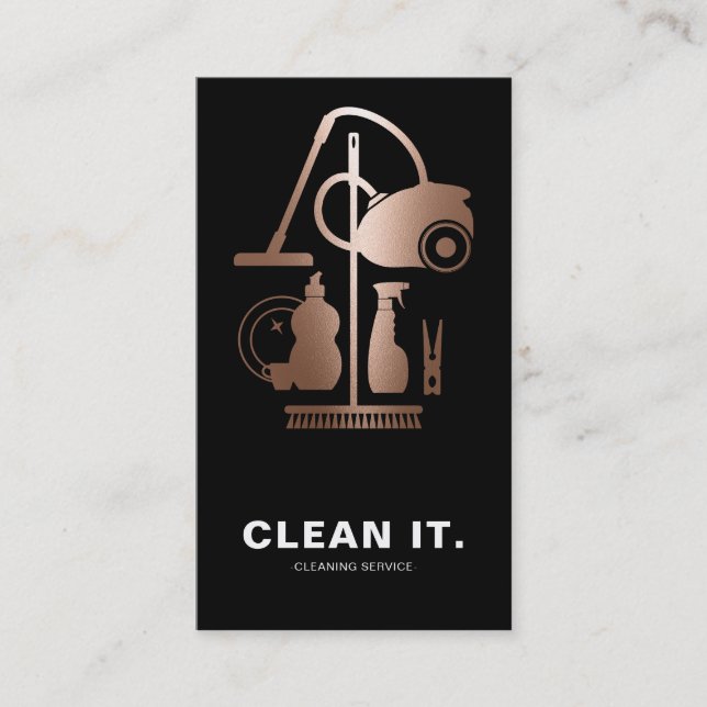 House Cleaner Ro Guld Städning Service Visitkort (Framsida)