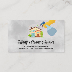 House Cleaners Maid Spray Städning Visitkort
