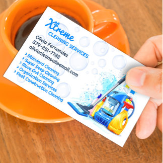 House Cleaning Business Card Template Visitkort