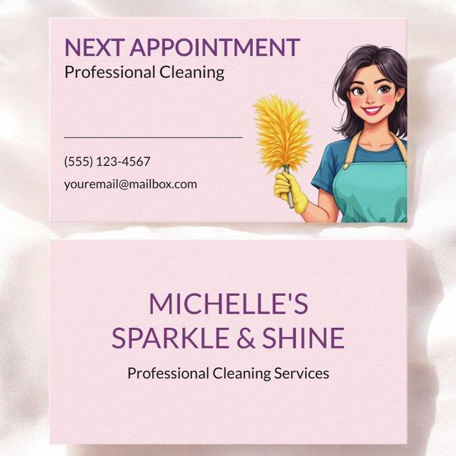 House Cleaning Service Business Appointment Card Visitkort (Skapare uppladdad)